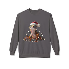 XMas Gecko Glow - Unisex Midweight Softstyle Fleece Crewneck Sweatshirt