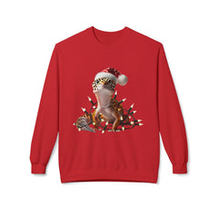 XMas Gecko Glow - Unisex Midweight Softstyle Fleece Crewneck Sweatshirt