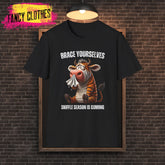 Sniffle Season is Coming Unisex Softstyle T-Shirt, Cold Weather Shirt, Winter Fun Tee, Cozy Humor Top, Funny Fall Clothing