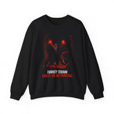 Unisex Heavy Blend™ Crewneck Sweatshirt - Turkey Terror Feast or Be Feasted