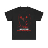 Unisex Heavy Cotton Tee - Turkey Terror: Feast or Be Feasted