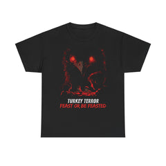 Unisex Heavy Cotton Tee - Turkey Terror: Feast or Be Feasted