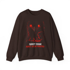 Unisex Heavy Blend™ Crewneck Sweatshirt - Turkey Terror Feast or Be Feasted