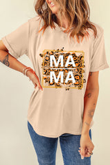 MAMA Round Neck Short Sleeve T-Shirt