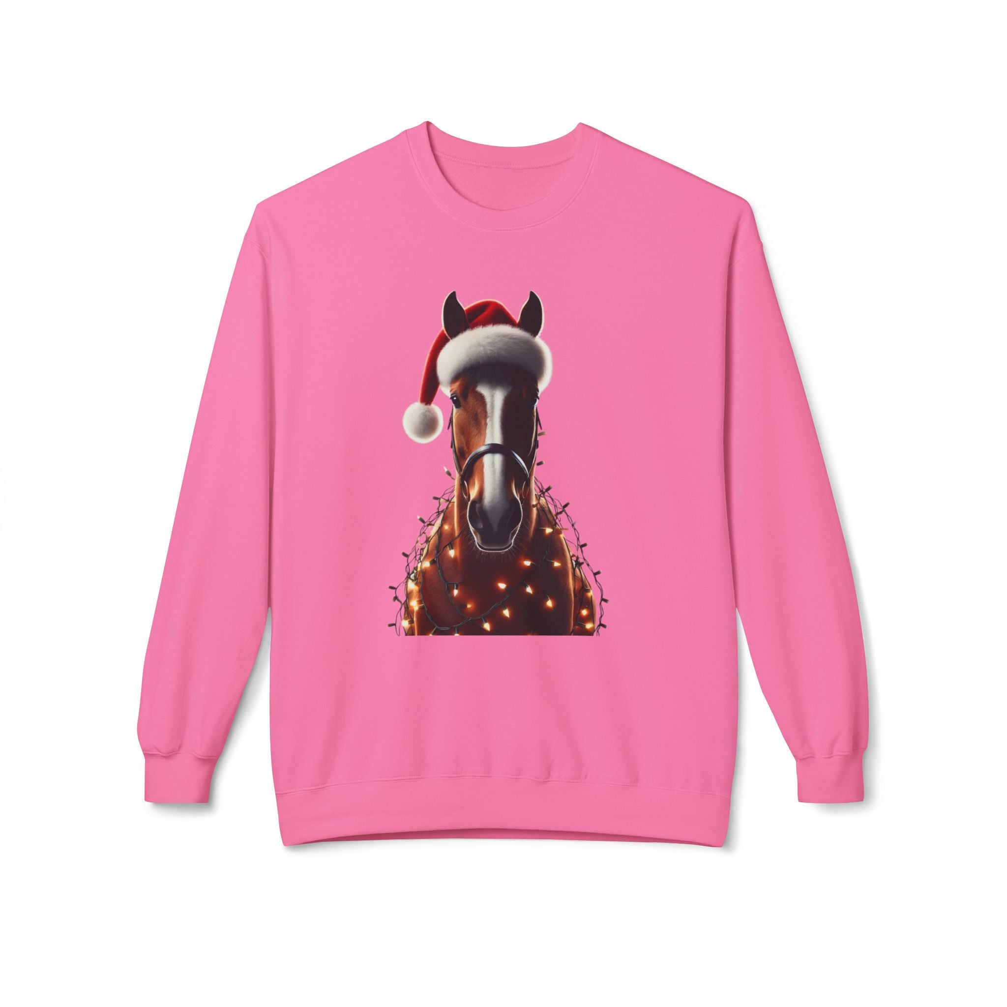 Holiday Quarter Horse - Unisex Midweight Softstyle Fleece Crewneck Sweatshirt