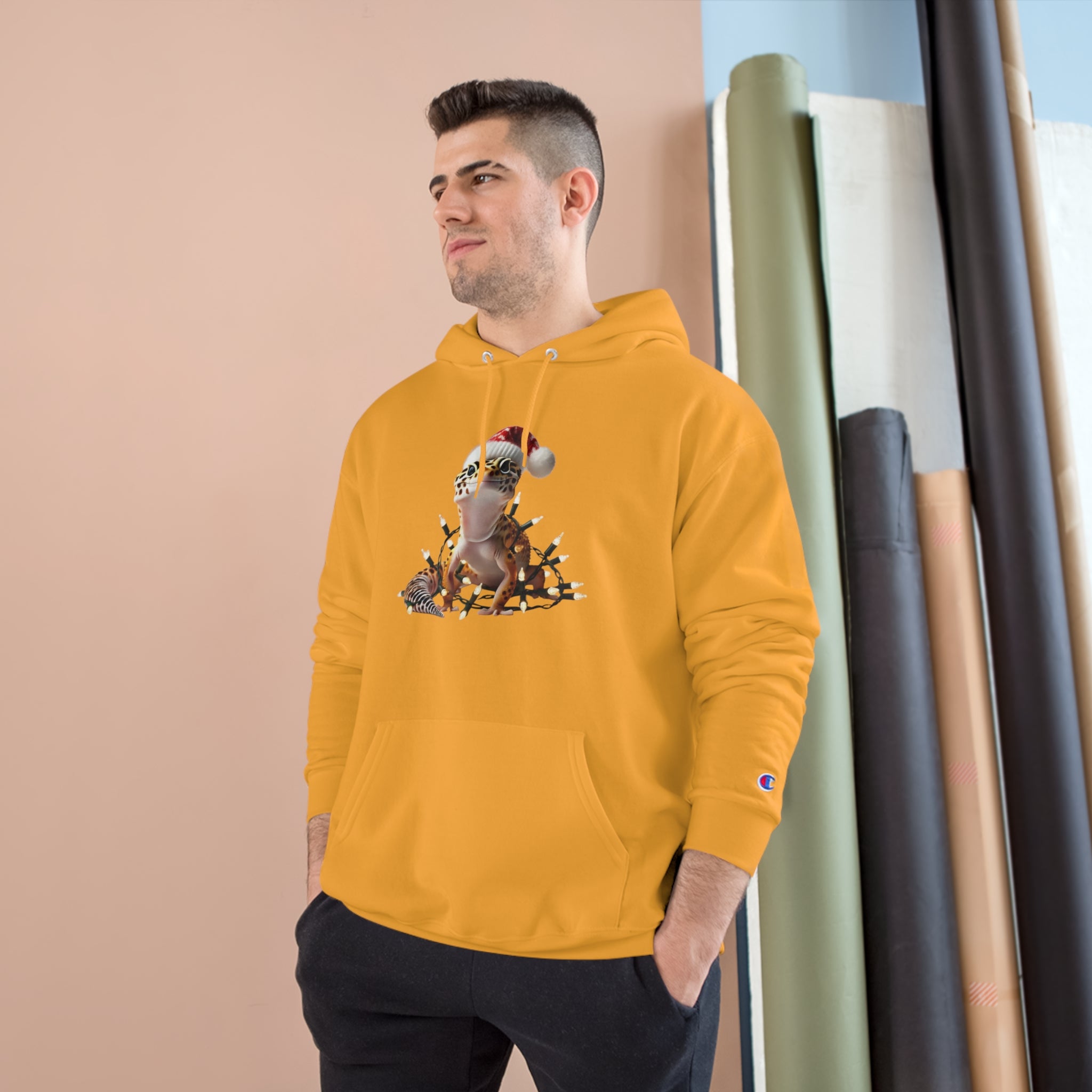 XMas Gecko Glow - Champion Hoodie