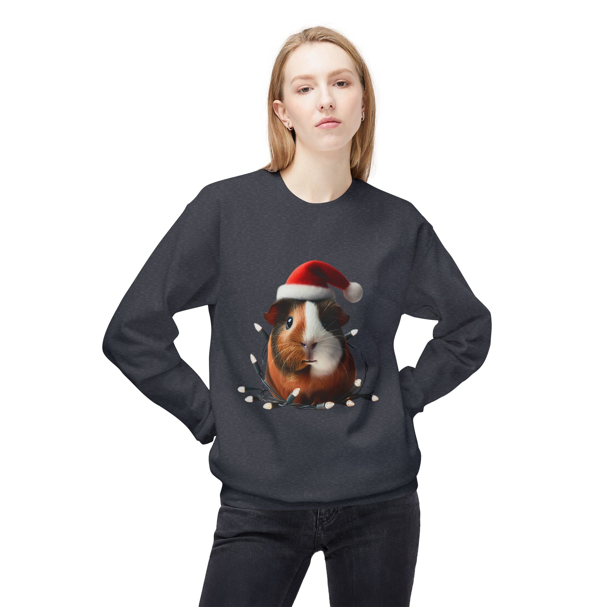 Merry Guinea Pig Joy - Unisex Midweight Softstyle Fleece Crewneck Sweatshirt