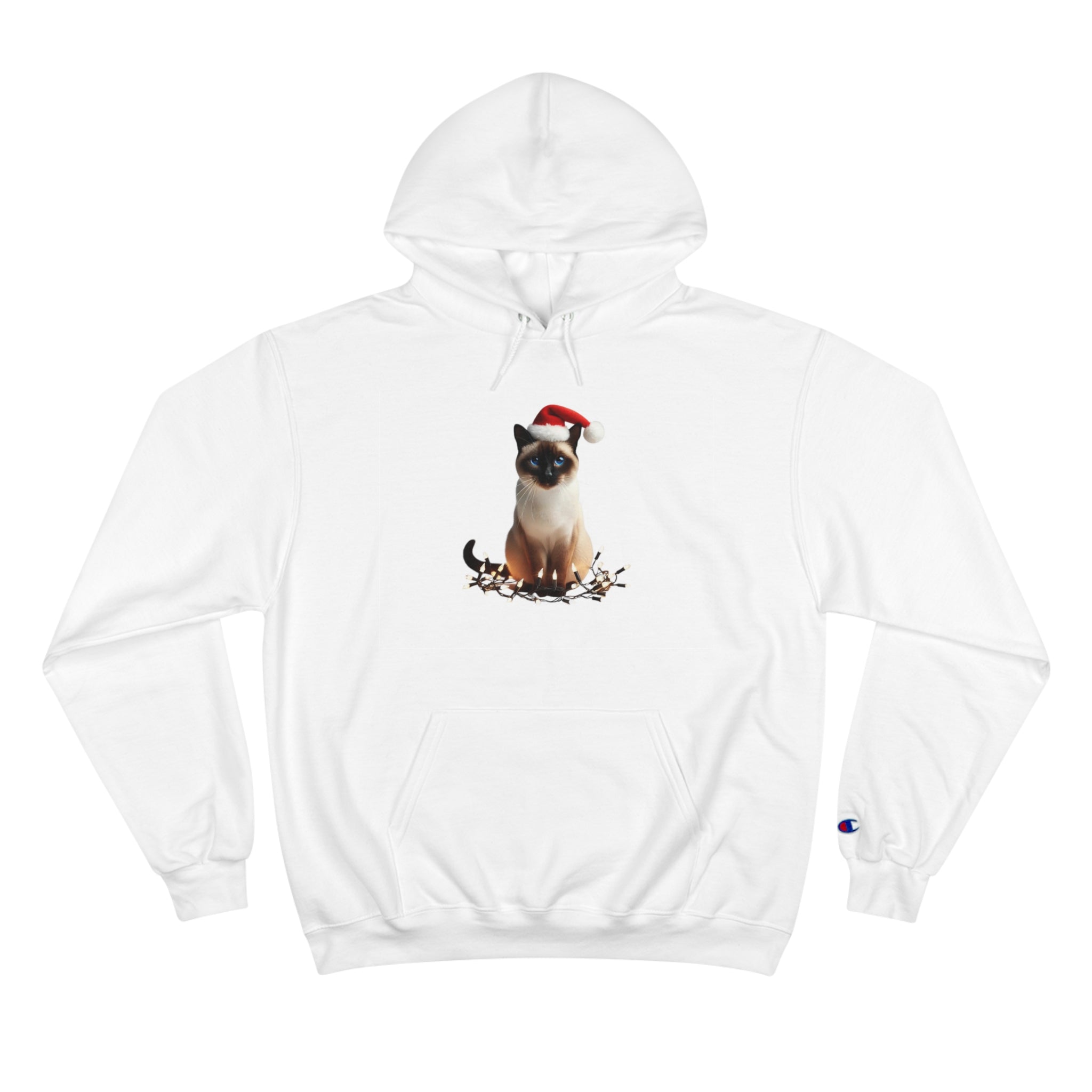 Holiday Siamese Cat - Champion Hoodie