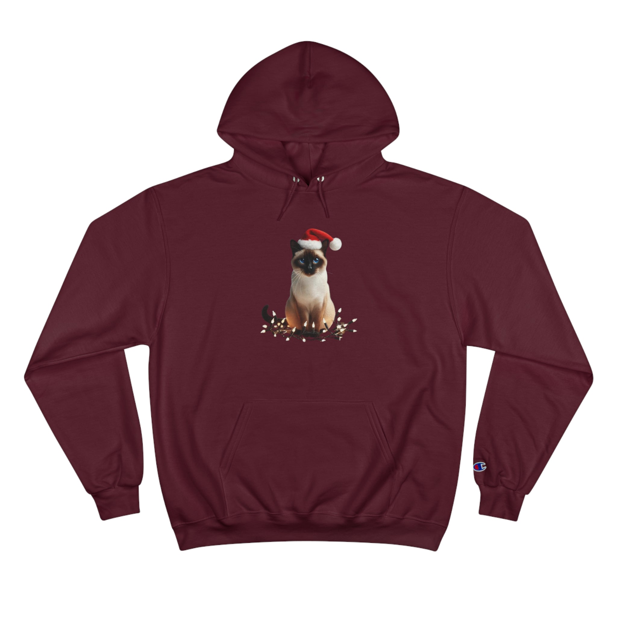 Holiday Siamese Cat - Champion Hoodie