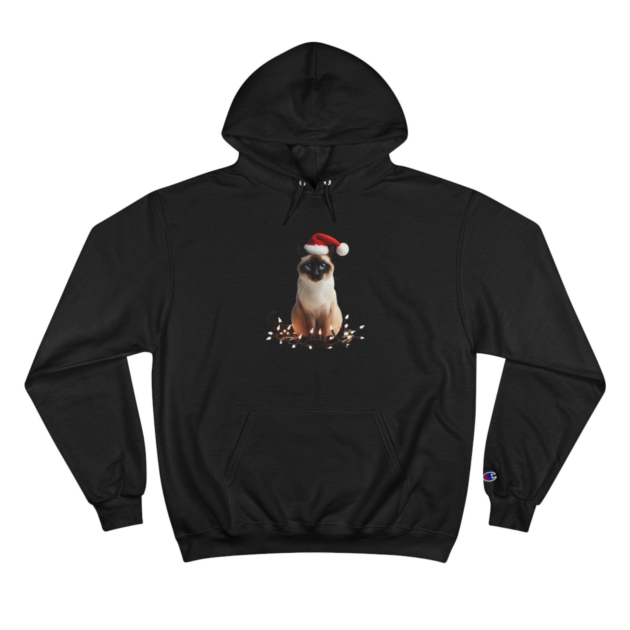 Holiday Siamese Cat - Champion Hoodie