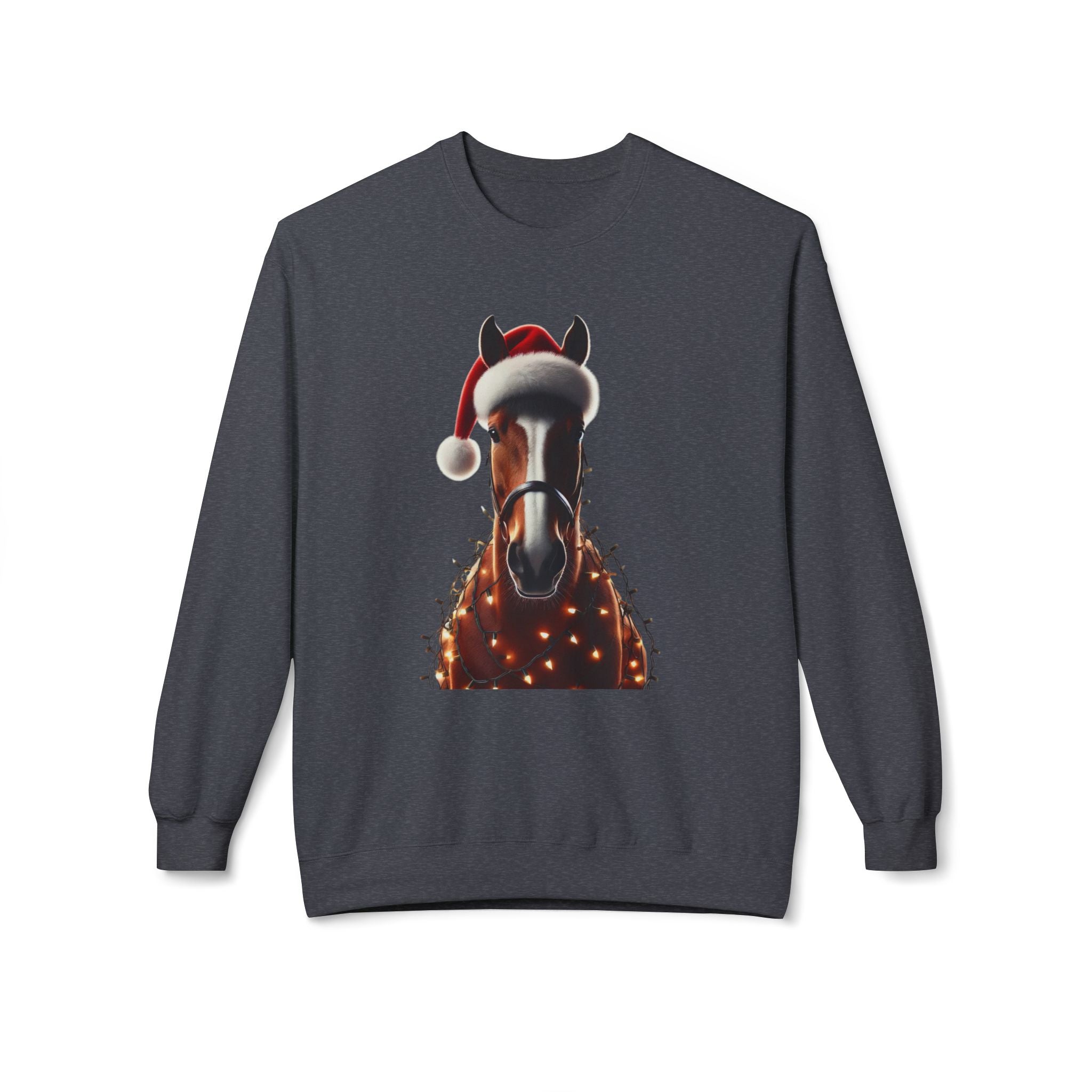 Holiday Quarter Horse - Unisex Midweight Softstyle Fleece Crewneck Sweatshirt