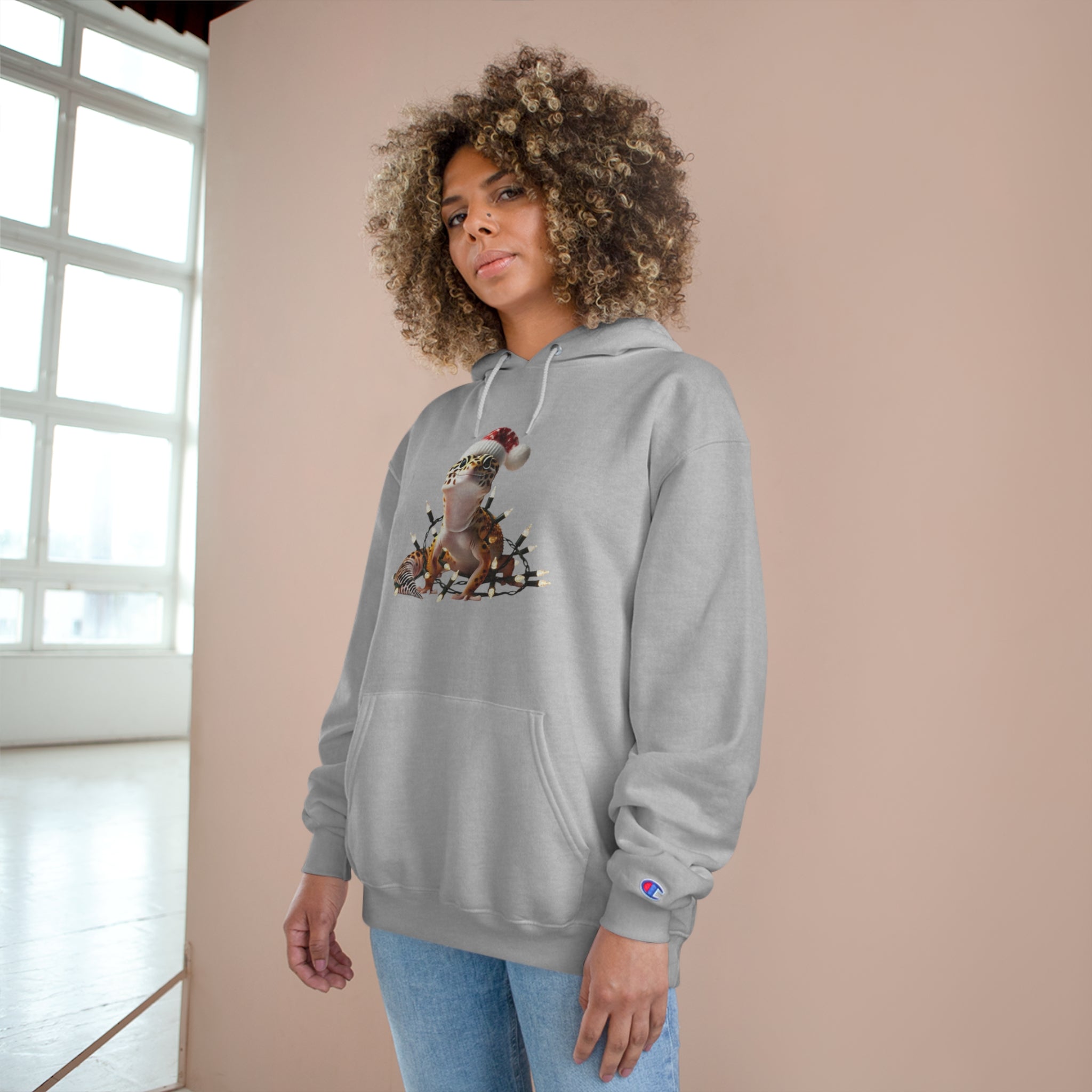 XMas Gecko Glow - Champion Hoodie