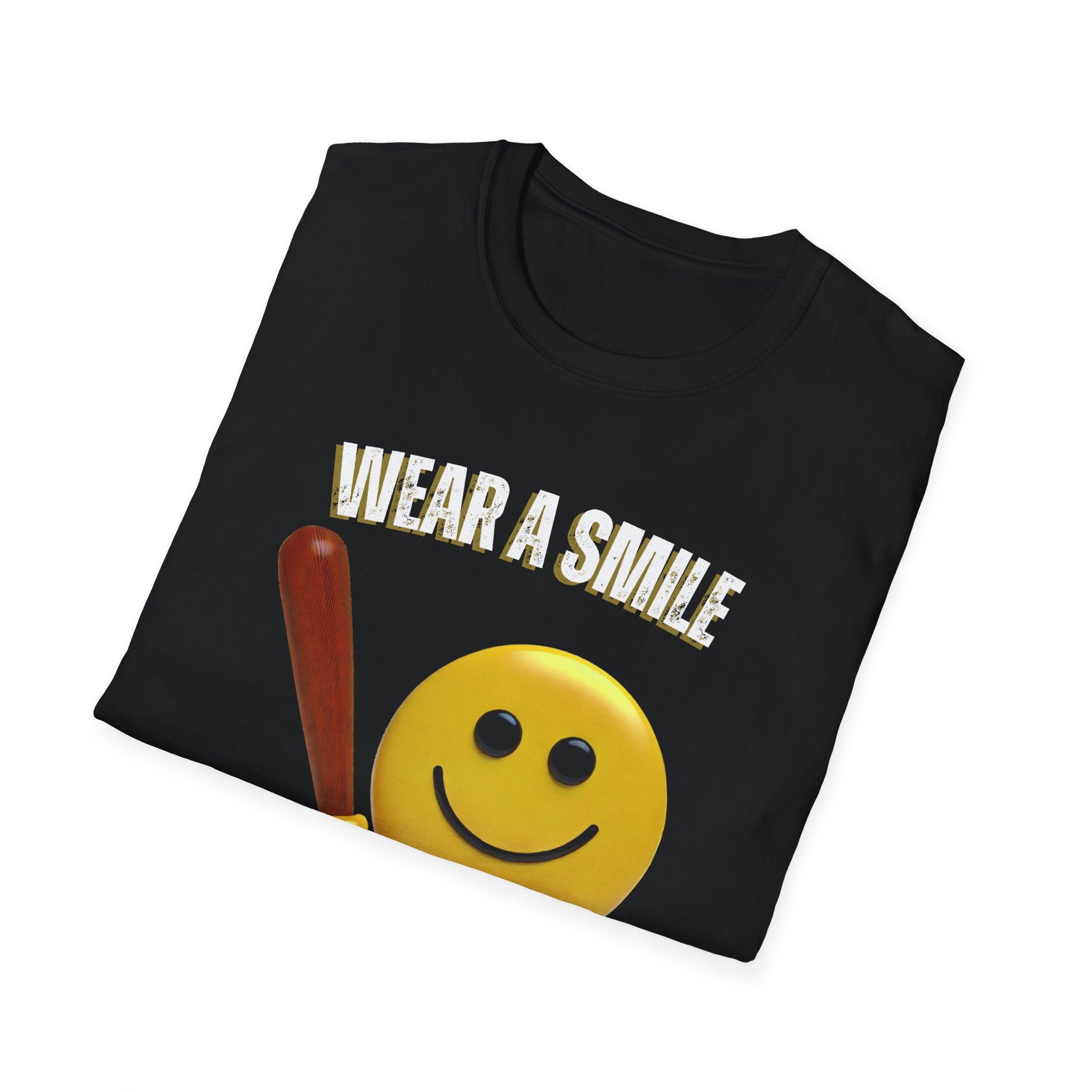 Smiley Baseball Bat Shirt - something with a statement on it